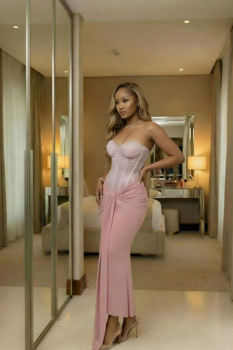 Afterglow Rose Corset dress